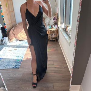 NBD revolve black wrap dress bodysuit size XXS
